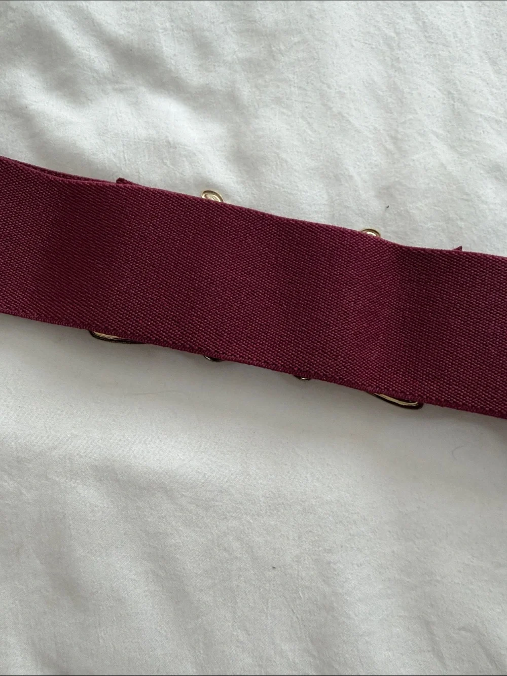 VTG Women's Burgundy Elastic Butterfly Waist Belt (Korea)